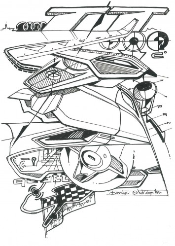 New Audi TT Interior Design Sketch
