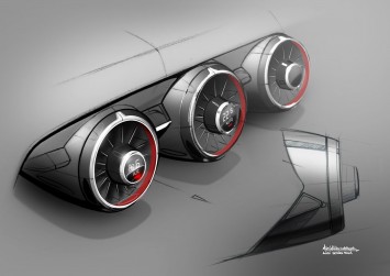 New Audi TT Interior Design Sketch Air vents by Maximilian Kandler