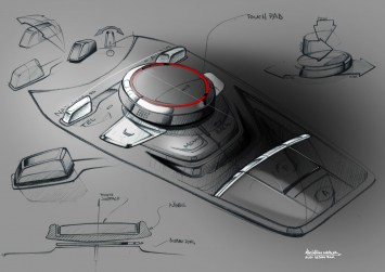 New Audi TT Interior Design Sketch Center tunnel and dashboard by Maximilian Kandler