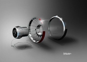 New Audi TT Interior Design Sketch Circular display by Maximilian Kandler