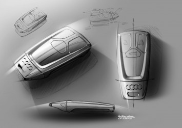 New Audi TT Interior Design Sketch Key Fob by Maximilian Kandler