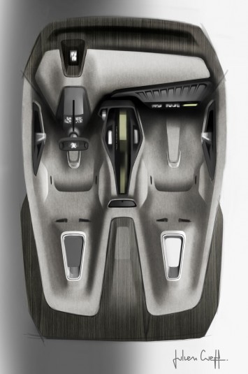 Peugeot Onyx Concept Interior Design Sketch