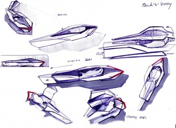 Volkswagen Aerrow Concept - Design Sketches