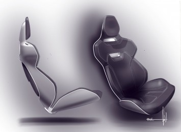 Volvo Concept Coupe Interior Seat Design Sketch