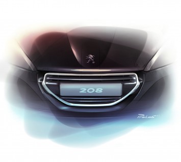 Peugeot 208 - Front Grille Design Sketch