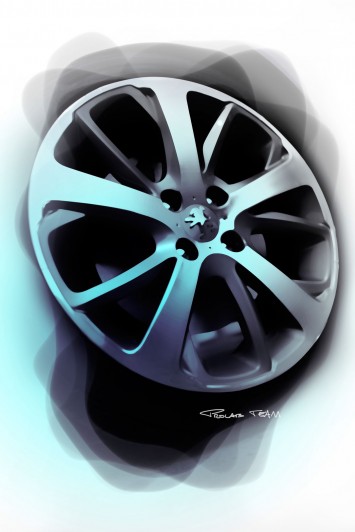 Peugeot 208 - Wheel Design Sketch