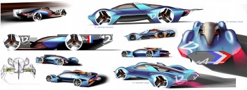 Alpine Vision Gran Turismo Concept Design Sketches by Joe Reeve