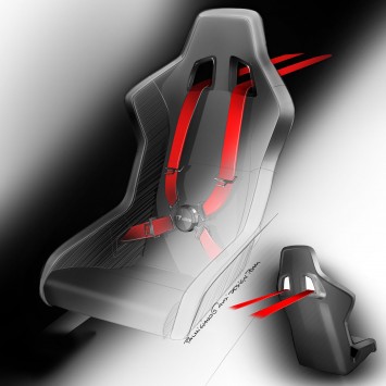 Audi TT ultra quattro concept - seat design sketch