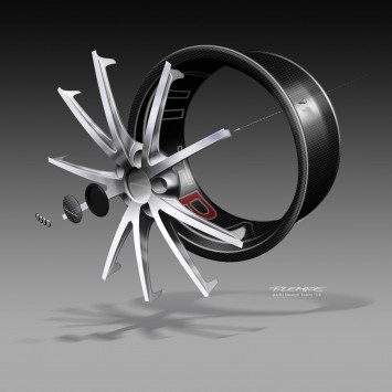 Audi TT ultra quattro concept - Wheel exploded design sketch