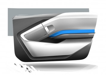 BMW i3 - Interior Design Sketch - Door panel