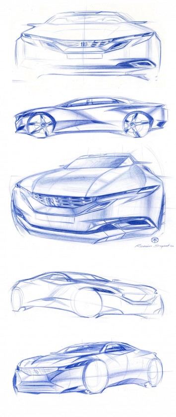 Peugeot Exalt Design Sketches by Chief Designer Romain Saquet
