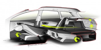 SEAT Leon ST Interior Design Sketch