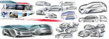 Volkswagen Golf Vision 2020 Concept - Design Sketch Research