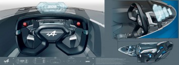 Alpine Vision Gran Turismo Concept Interior Design Sketches by Victor Sfiazof