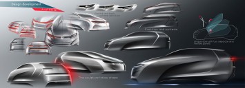 Volkswagen Golf Vision 2020 Concept - Design Sketch development