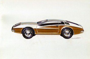 1974 Mustang II Design Sketch