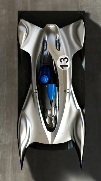 Alpine Vision Gran Turismo Concept Design Sketch Render by Bertrand Grisard