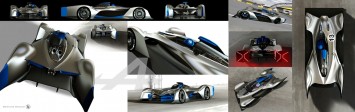Alpine Vision Gran Turismo Concept Design Sketches by Bertrand Grisard