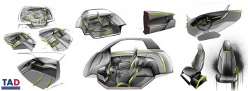 Audi E-Zero Concept - Interior Design Sketches