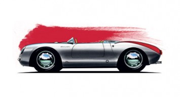 1953 Porsche 550 1500 RS - Design Sketch