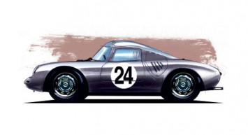 1956 Porsche 550A 1500 RS - Design Sketch
