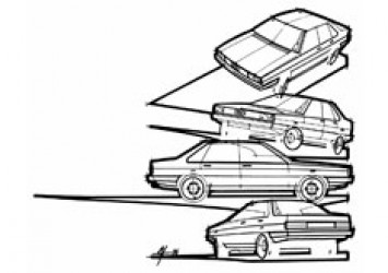 1976 Audi 80 Design Sketches