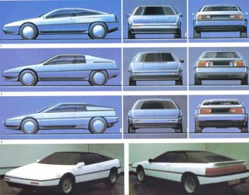 1984 Lotus Etna V8 Berlinetta Concept Design Sketches