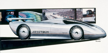 1987 Oldsmobile Aerotech Concept Design Sketch