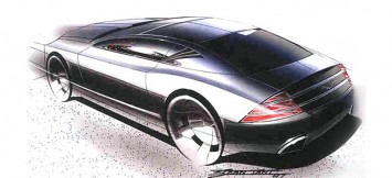 1990 Ford Mustang Schwartzeneggar Concept - Design Sketch