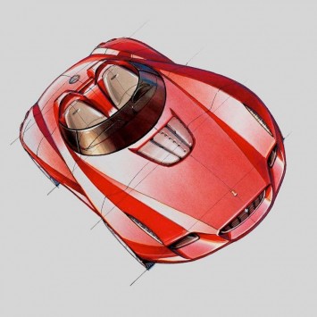 2000 Pininfarina Ferrari Rossa Design Sketch