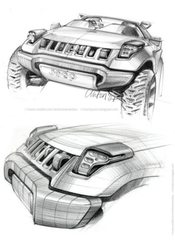 2008 Jeep Renegade Concept by Anton Shamenkov - Design Sketches