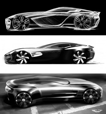 Aston Martin One 77   Official design sketches