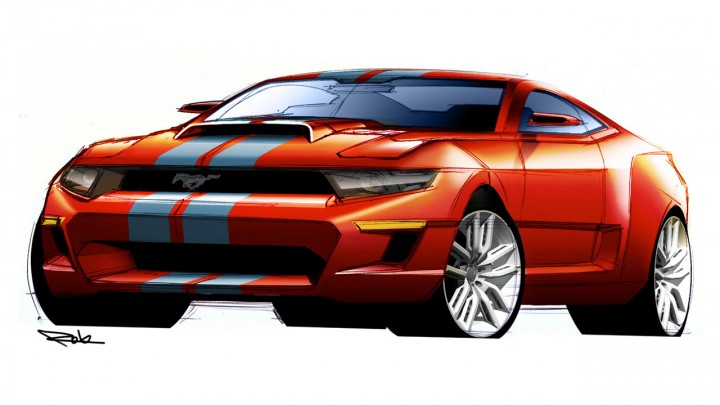 2010 Shelby GT500 - Design Sketch by Ford designer Rob Jensen