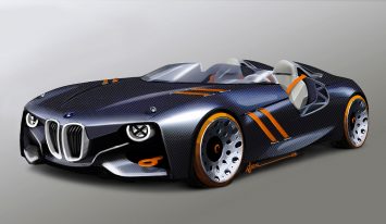 2011 BMW 328 Hommage Concept Design Sketch Render by Christopher Weil