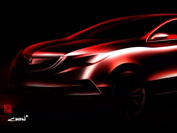 2014 Acura MDX Concept Preview Design Sketch