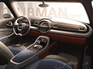 2014 Mini Clubman Concept Interior Design Sketch Render