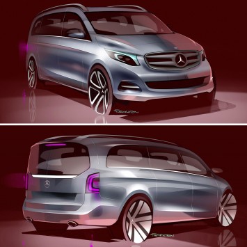 2015 Mercedes-Benz V Class Design Sketches by Felipe Gorsten