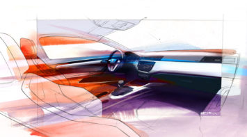 2017 Seat Ibiza Interior Design Sketch Render