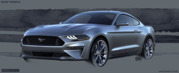 2018 Ford Mustang Design Sketch Render