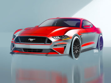 2018 Ford Mustang Design Sketch Render