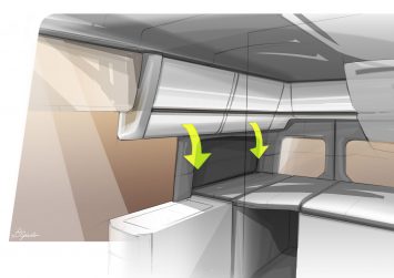 2018 Volkswagen California XXL Camper Interior Design Sketch