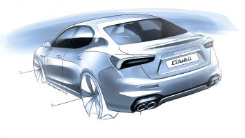 2020 Maserati Ghibli Hybrid Design Sketch