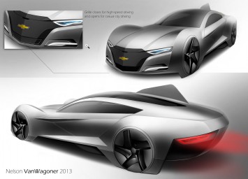 2025 Chevrolet Volt Concept by Nelson VanWagoner - Design Sketches