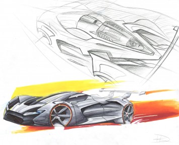 2nd place winner - Dodge SRT Concept Design Sketch by Harrison Kunselman