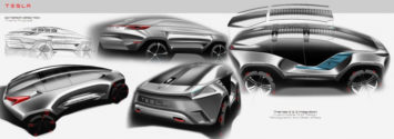 3 Design Sketches by Car Design Academy students