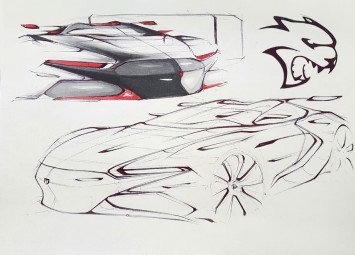 4th place winner - Dodge SRT Concept Design Sketch by Andrew Gombac