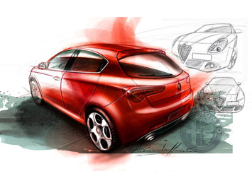  Alfa Romeo Giulietta Design Sketch