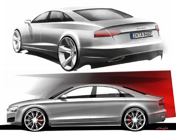  Audi A8 Design Sketch