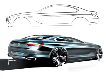  BMW 6 Series Coupe Concept Design Sketch