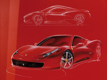  Ferrari458 Italia Design Sketch